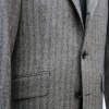 グレーヘリンボーン・3釦段返りセミロング