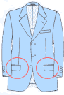 スーツ・腰ポケットの位置
