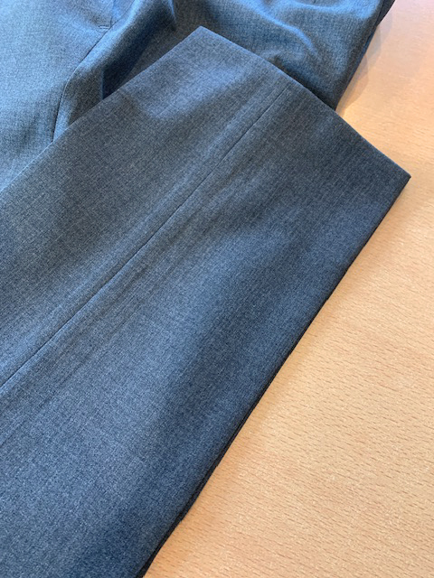 ブルーグレーパンツ裾シングル(Ex-made)