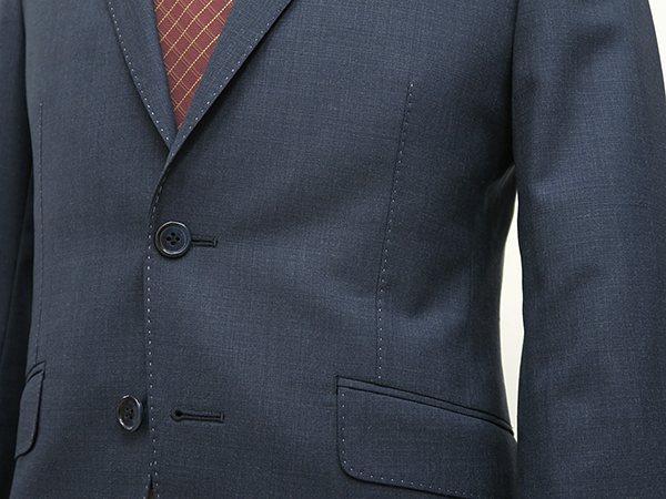 ジャケット総ステッチを色糸ステッチ – オーダースーツのシルエット 